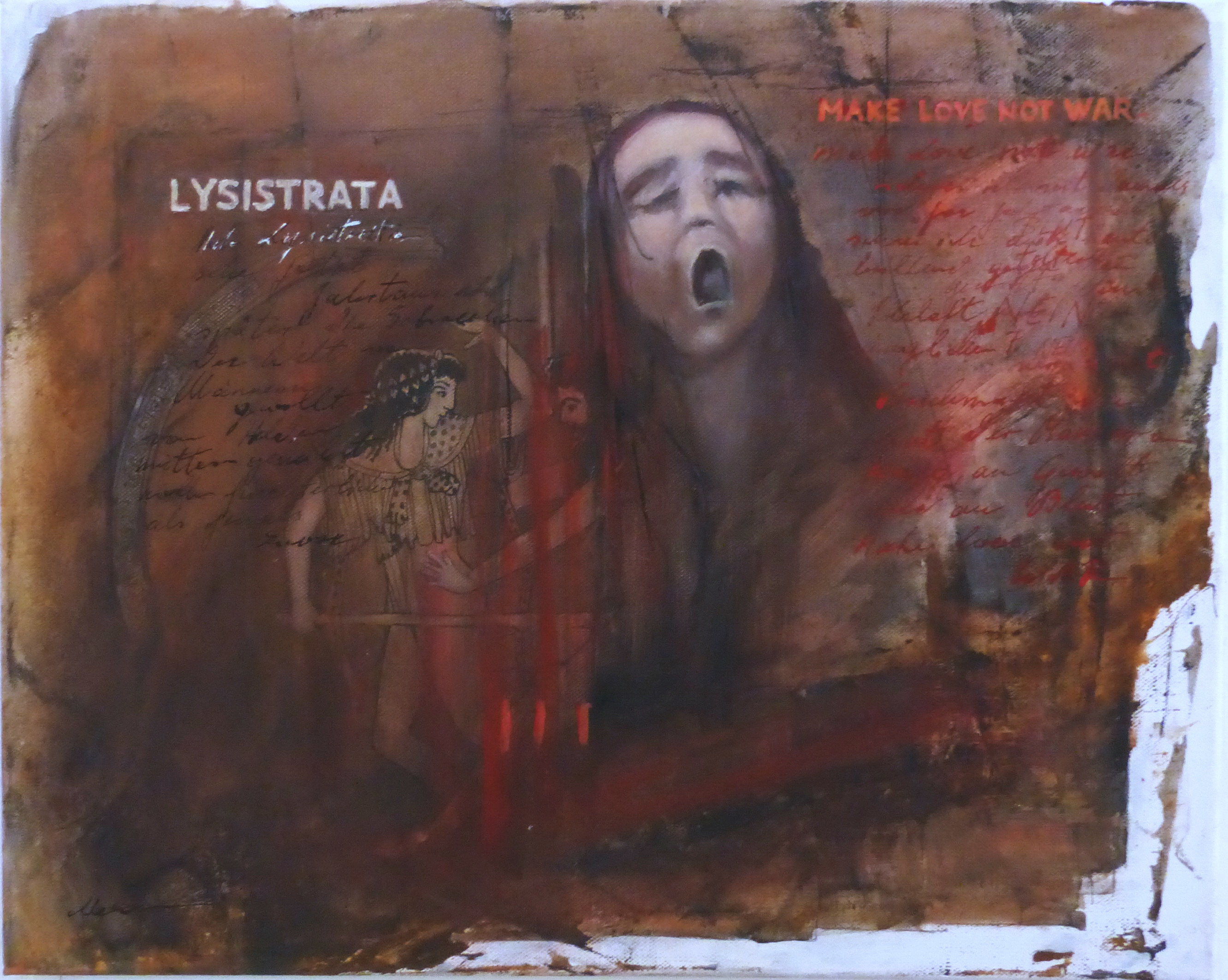 "Lysistrata schreit" Öl auf Leinwand